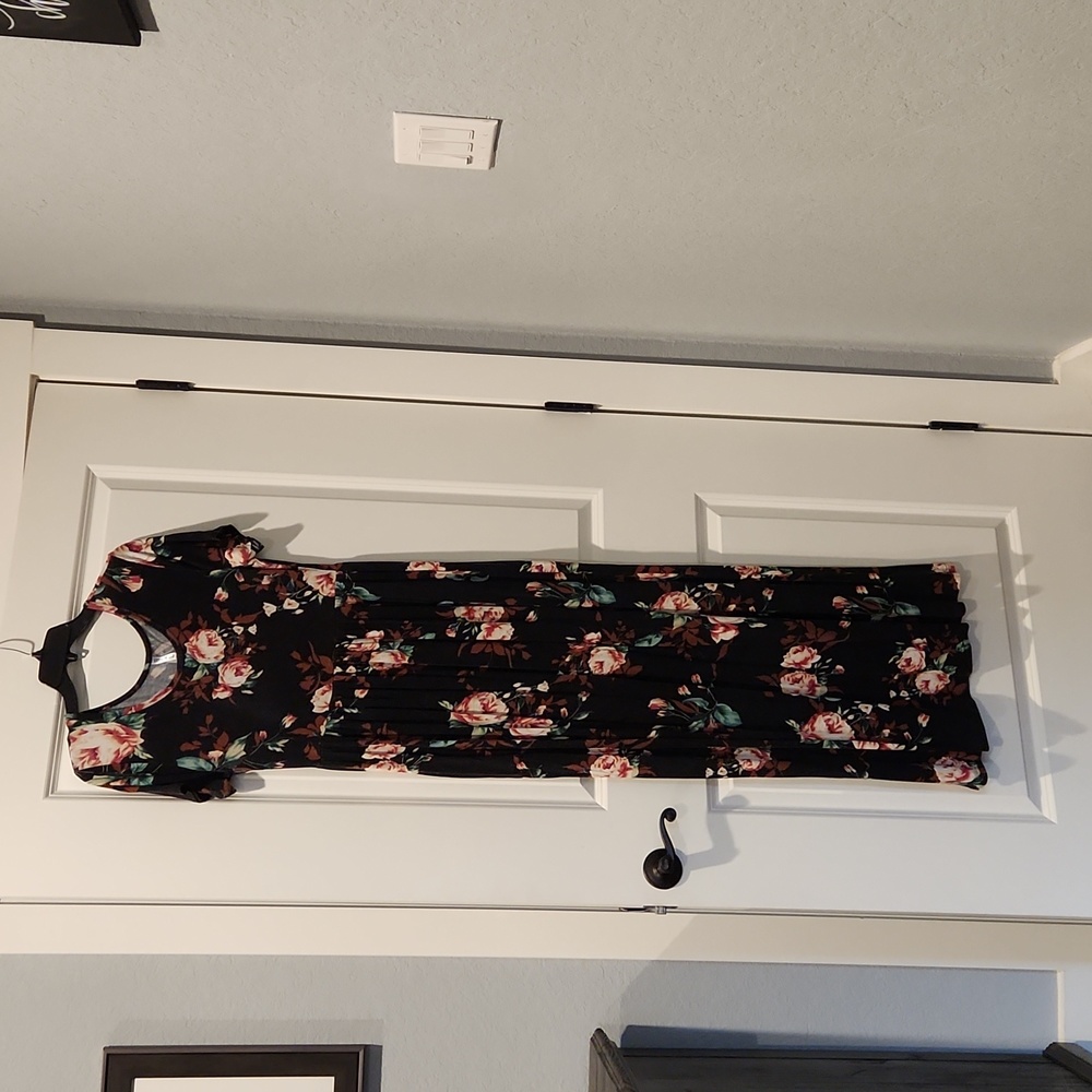 Black floral dress